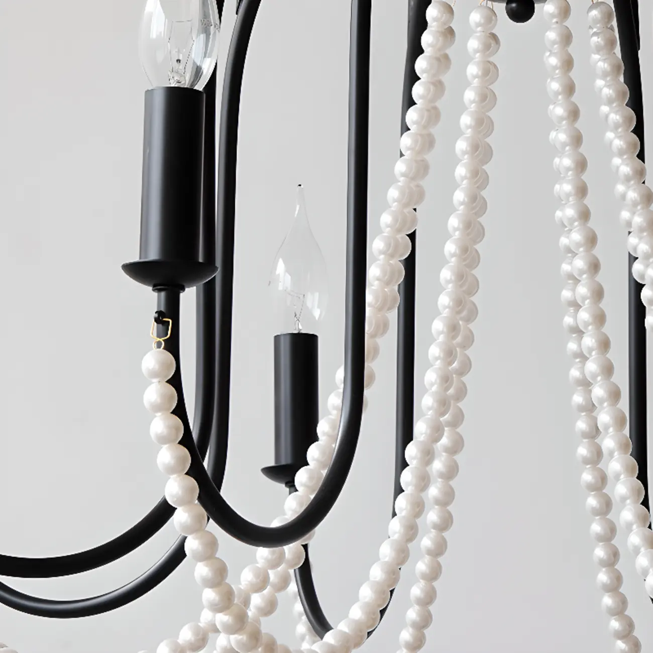 Black Modern Crystal Linear Glass Chandelier Beads Image - 12 | homeyfad