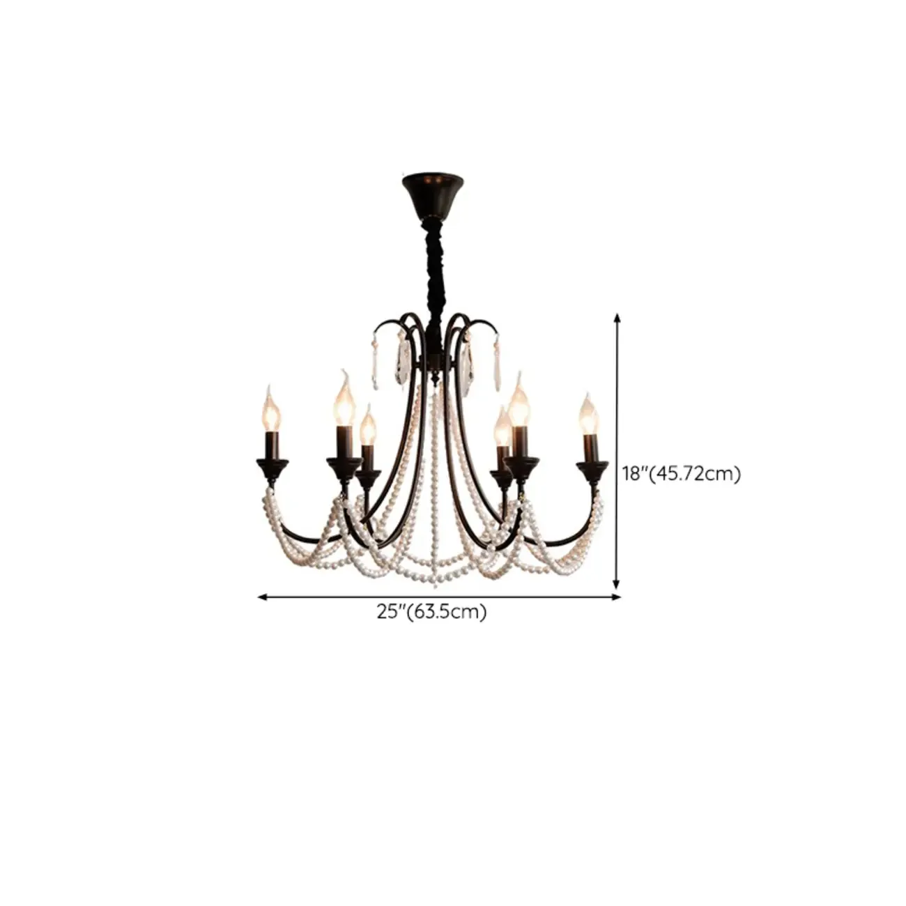 Black Modern Crystal Linear Glass Chandelier Beads Image - 24