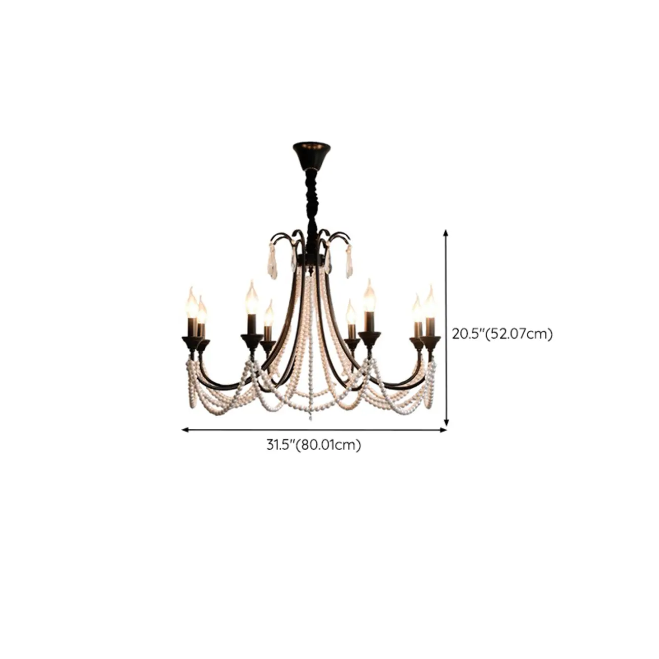 Black Modern Crystal Linear Glass Chandelier Beads Image - 25 | homeyfad