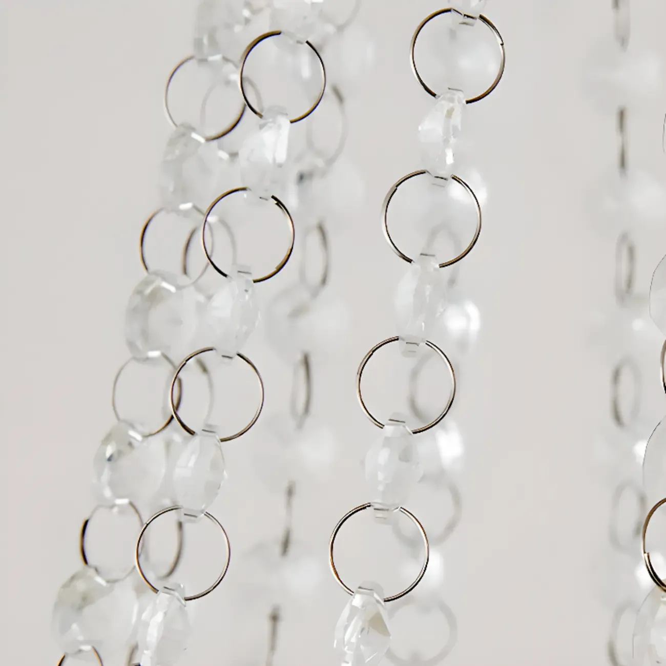 White Crystal Chandelier Classic Iron Elegant Design Image - 10