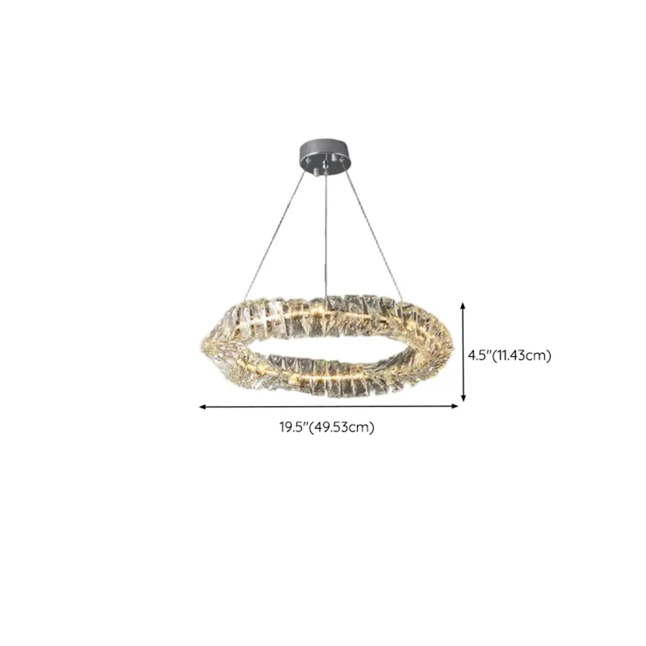 Gold Crystal Ring Glass Modern Linear Chandelier Light #size | homeyfad