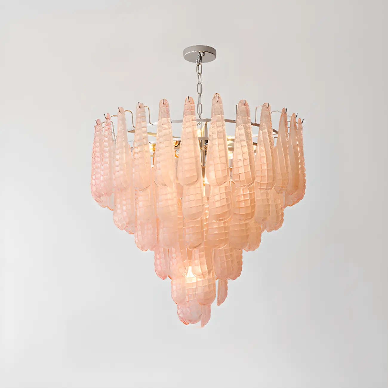 White Crystal Teardrop Glass Modern Chandelier Image - 3 | homeyfad