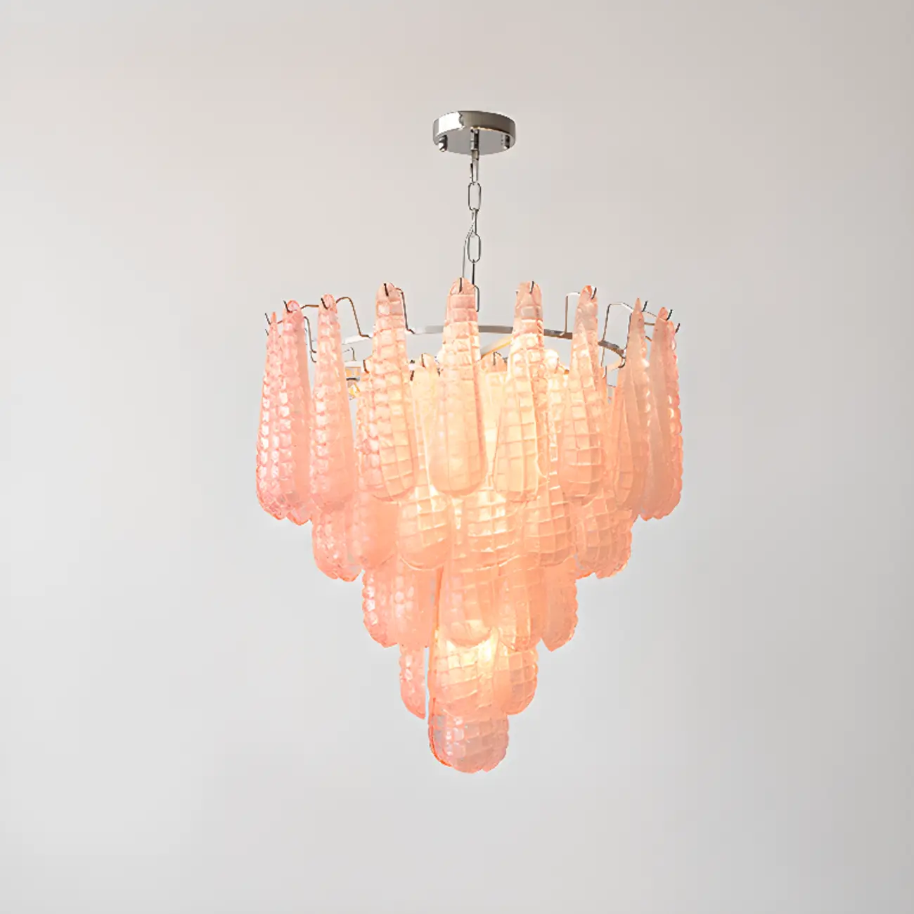 White Crystal Teardrop Glass Modern Chandelier Image - 7 | homeyfad