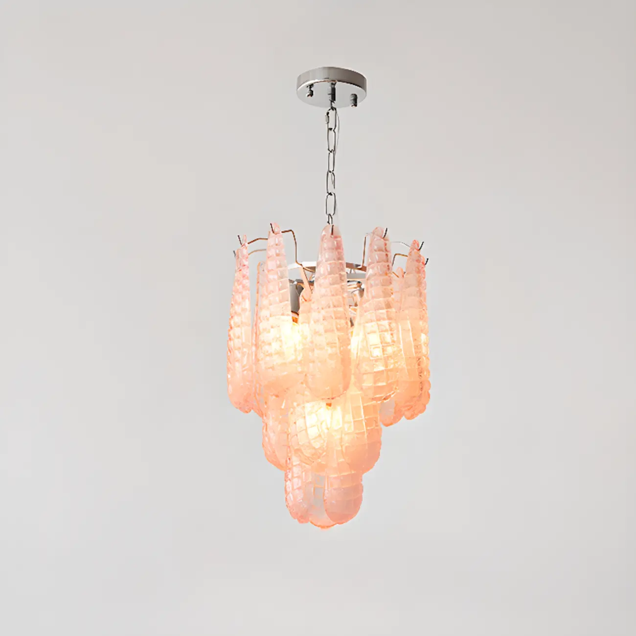 White Crystal Teardrop Glass Modern Chandelier Image - 12 | homeyfad