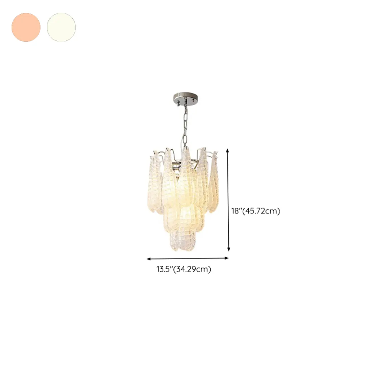 White Crystal Teardrop Glass Modern Chandelier #size | homeyfad