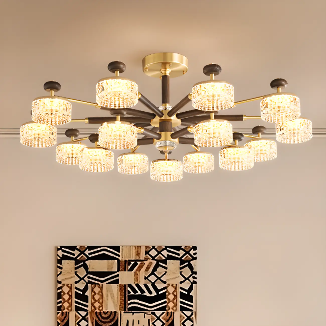 2 Tiers Clear Shade Hanging Light Image - 1 | homeyfad