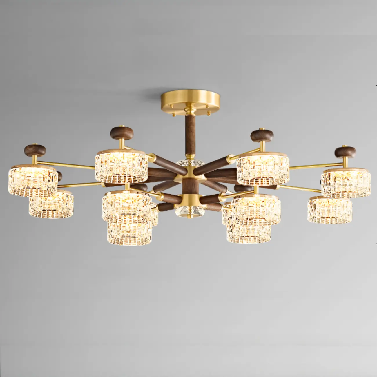 2 Tiers Clear Shade Hanging Light Image - 2 | homeyfad