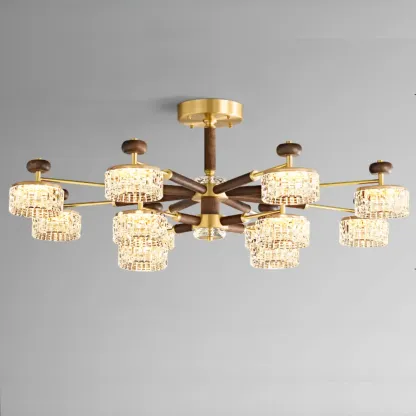 2 Tiers Clear Shade Hanging Light Image - 2