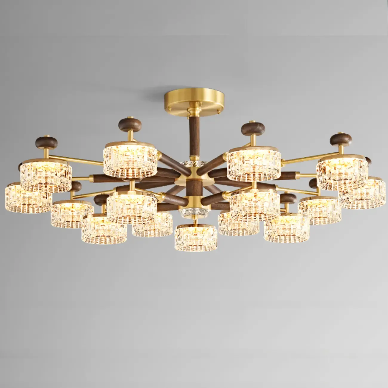 2 Tiers Clear Shade Hanging Light Image - 3