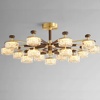 2 Tiers Clear Shade Hanging Light Image - 3