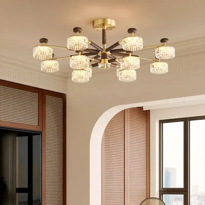 2 Tiers Clear Shade Hanging Light Image - 4