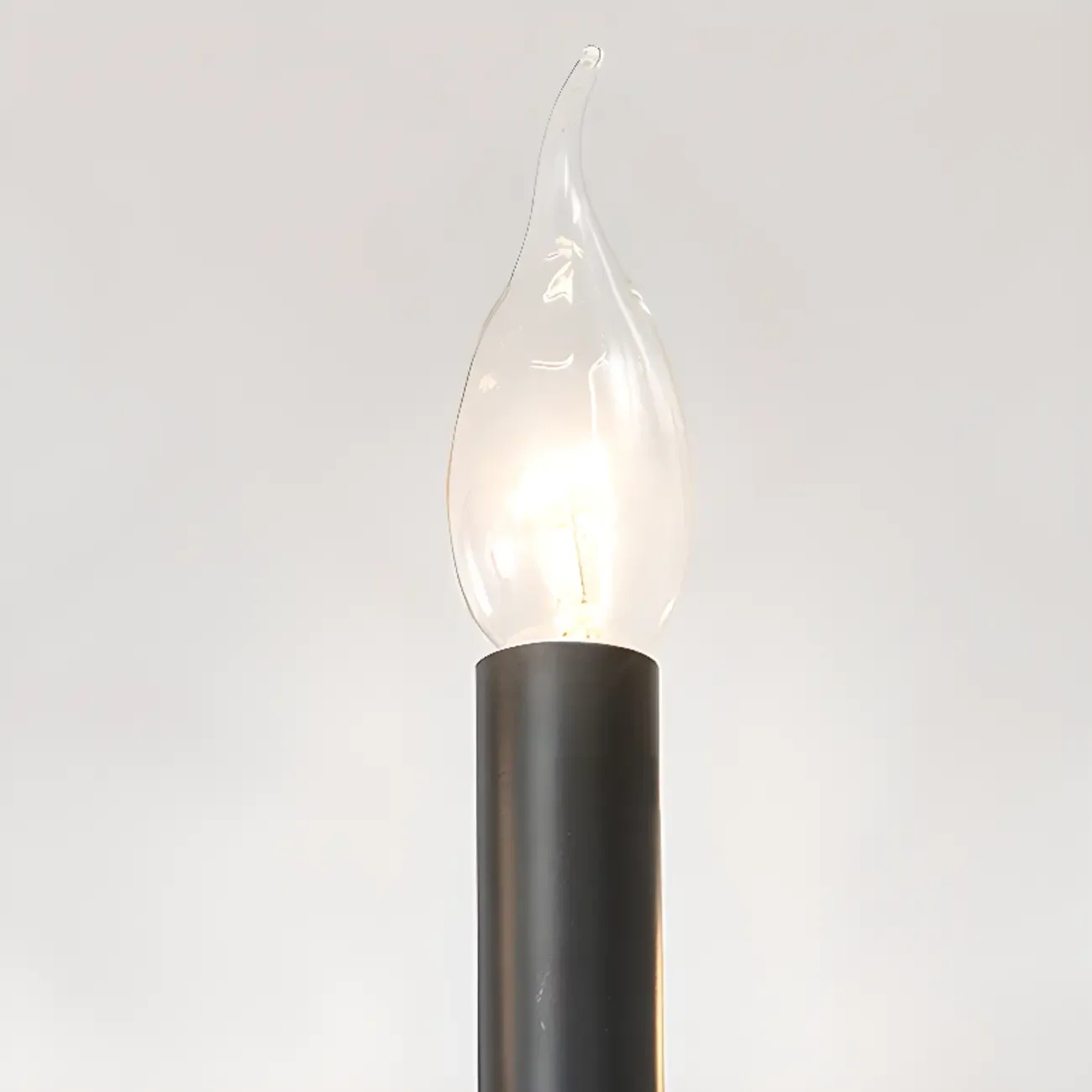 Black Metal Candle-style Chandelier Adjustable Hanging Image - 10