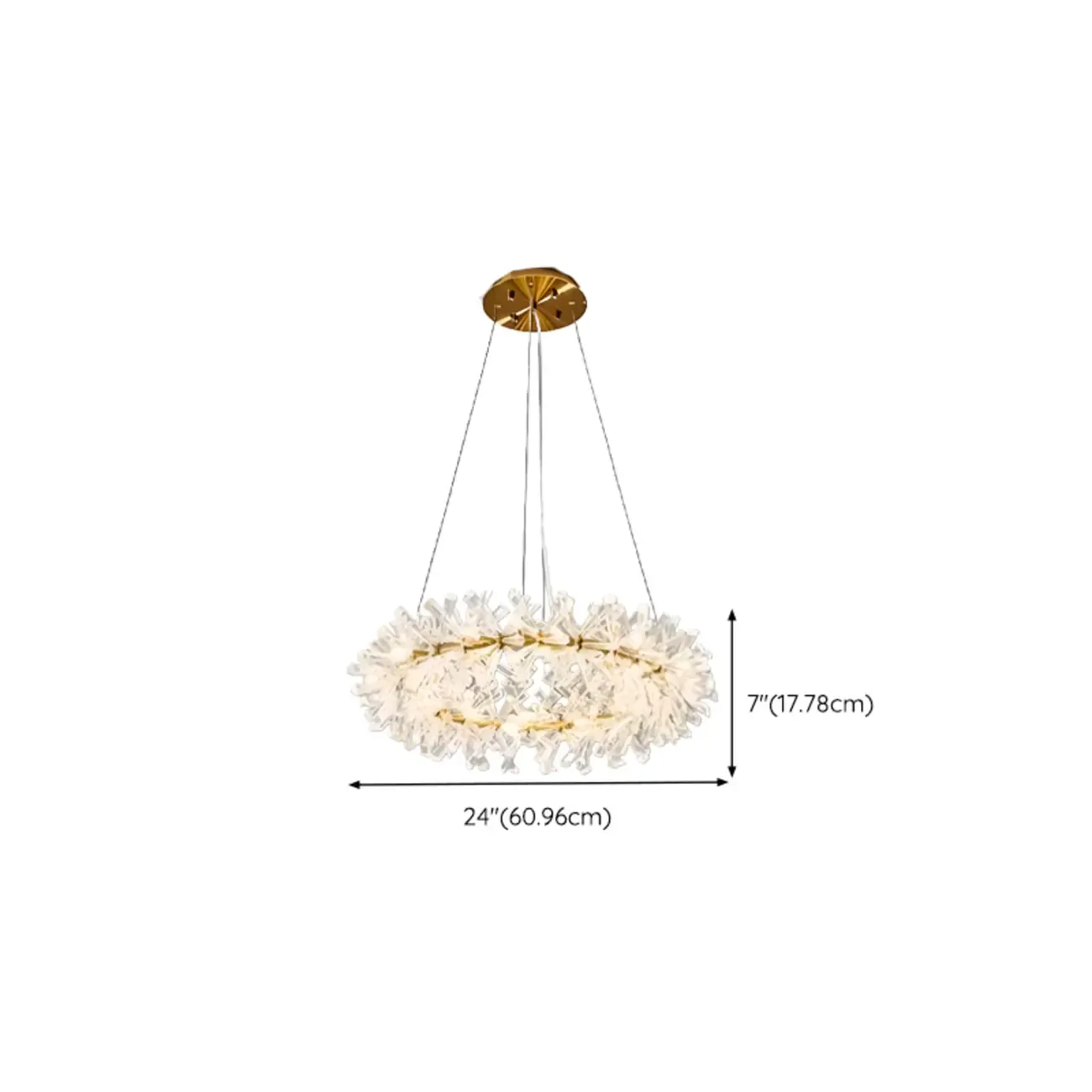 Gold Circular Crystal Chandelier Modern Design Light #size