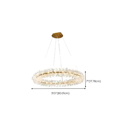Gold Circular Crystal Chandelier Modern Design Light Image - 11