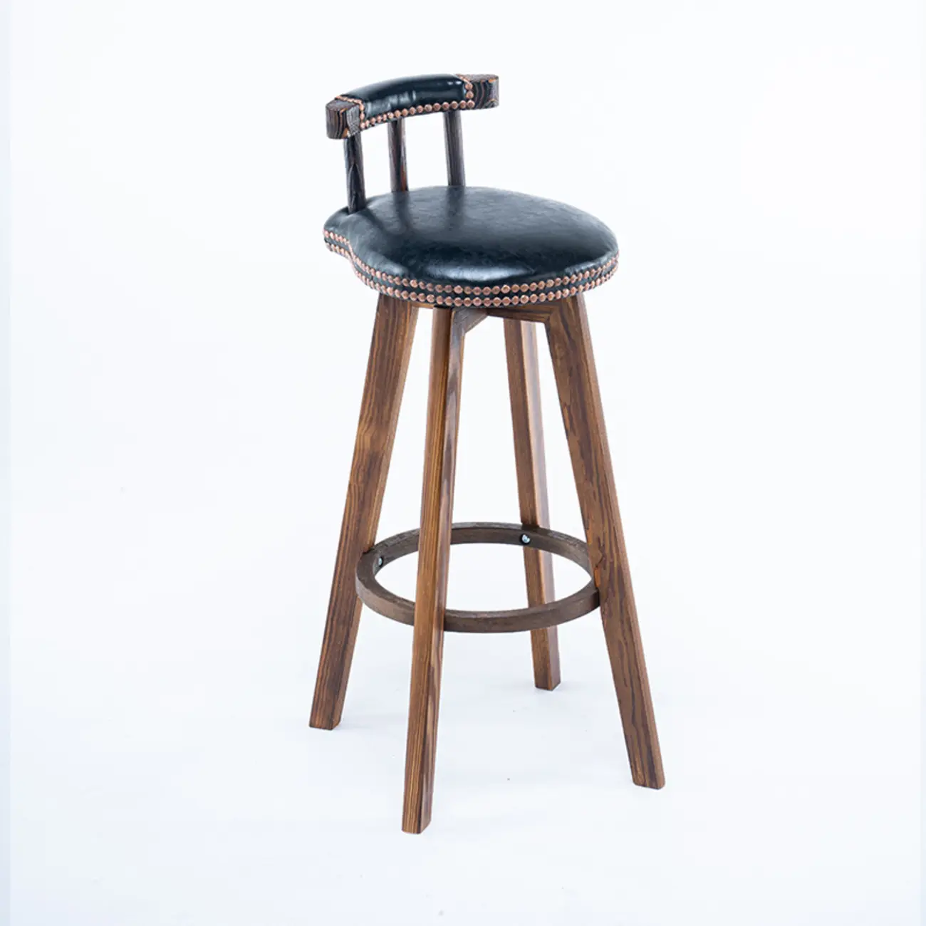 Bar Height Swivel Leather Modern Bar Stools Image - 15 | homeyfad