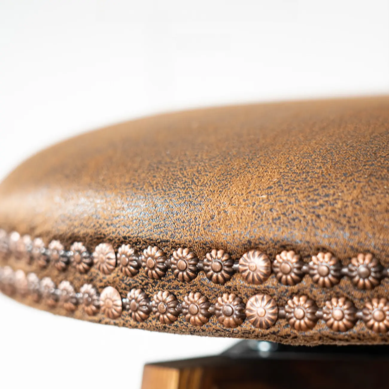 Bar Height Swivel Leather Modern Bar Stools Image - 5 | homeyfad