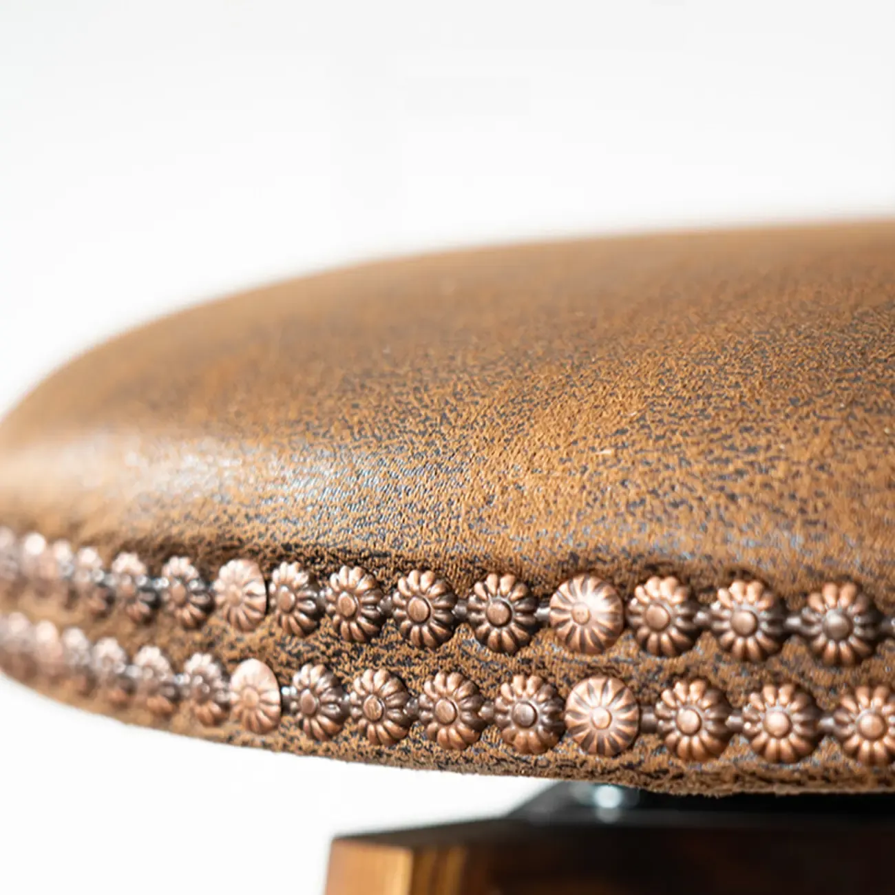 Bar Height Swivel Leather Modern Bar Stools Image - 5