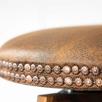 Bar Height Swivel Leather Modern Bar Stools Image - 5