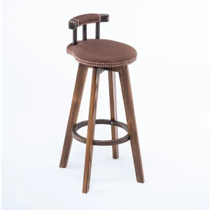 Bar Height Swivel Leather Modern Bar Stools Image - 21
