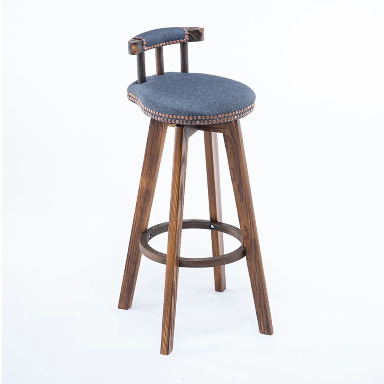 Bar Height Swivel Leather Modern Bar Stools Image - 22 | homeyfad