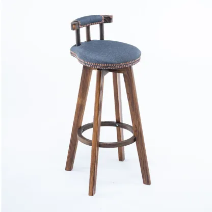 Bar Height Swivel Leather Modern Bar Stools Image - 22
