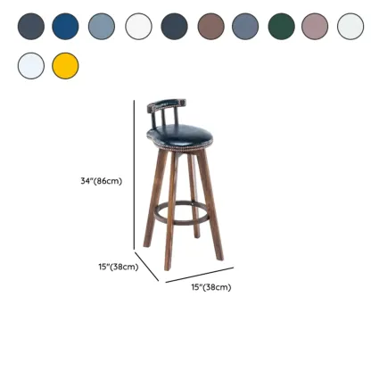 Bar Height Swivel Leather Modern Bar Stools #size