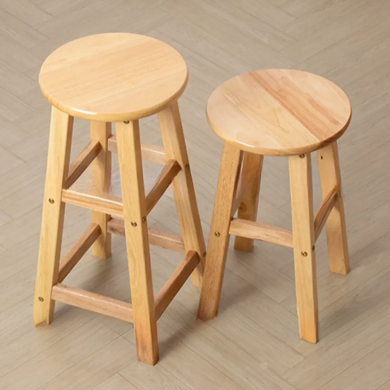 Bar Counter Height Modern Wood Bar Stools Image - 4
