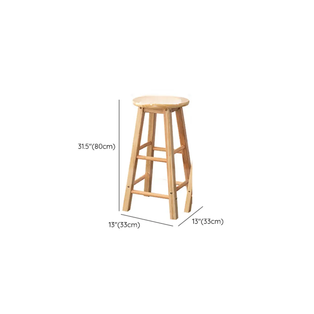 Bar Counter Height Modern Wood Bar Stools Image - 13
