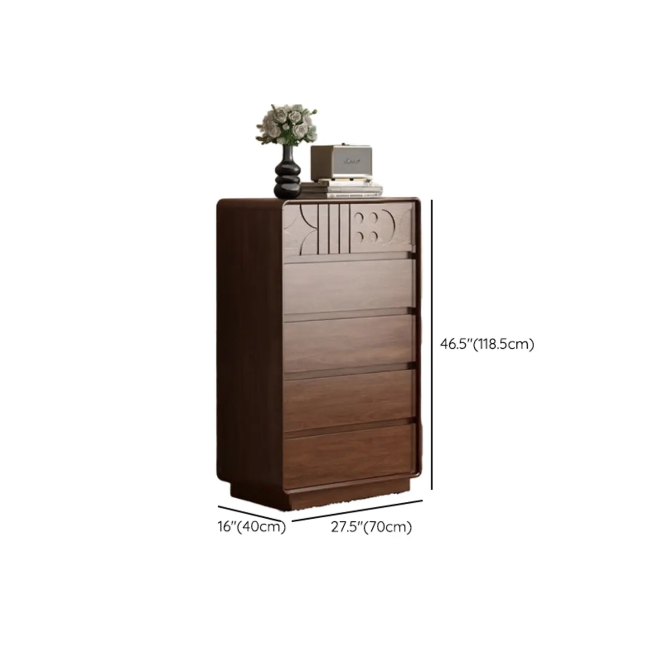 Mid-Century Modern Horizonal Brown Wood Bedroom Dresser #size | homeyfad