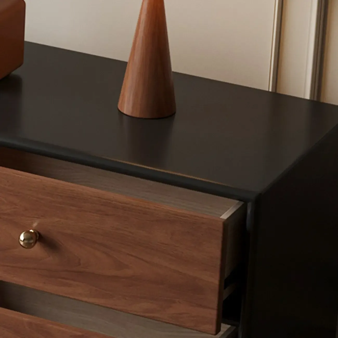 Elegant Modern 6-drawer Wood Double Dresser for Bedroom Image - 5