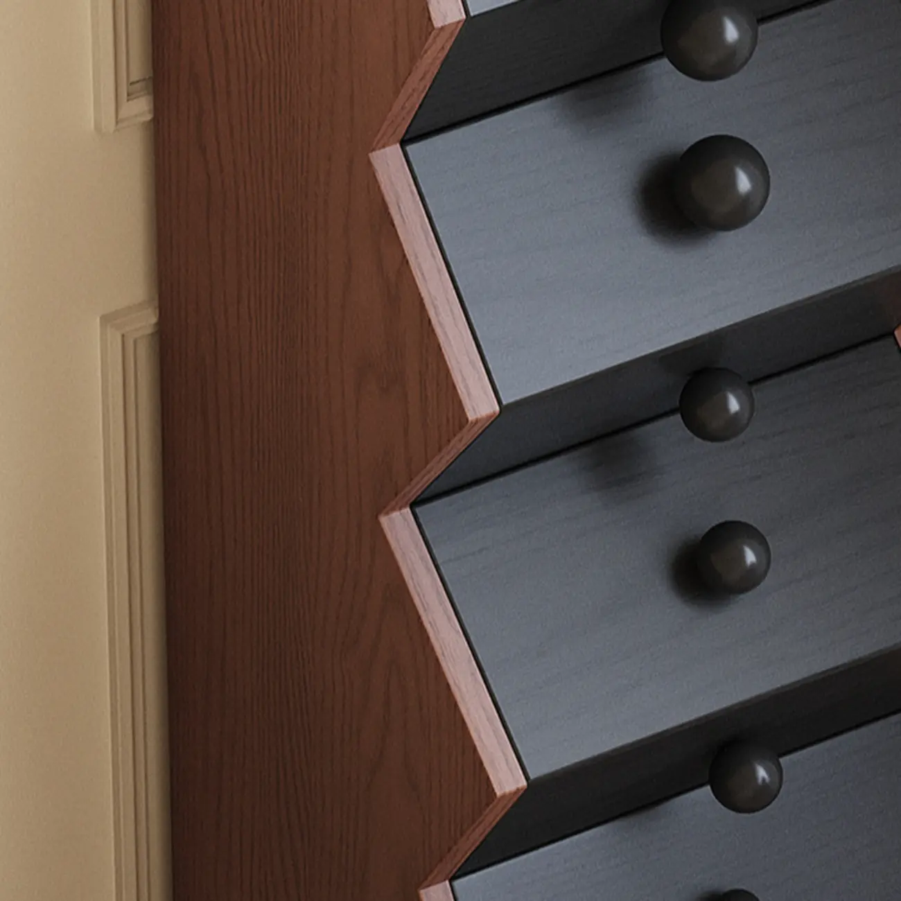 47" Modern 5-drawer Wood Vertical Ladder Lingerie Chest Image - 5 | homeyfad