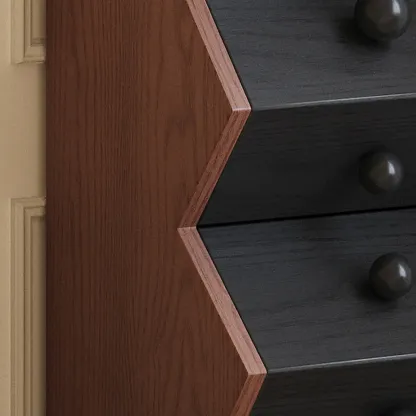 47" Modern 5-drawer Wood Vertical Ladder Lingerie Chest Image - 6