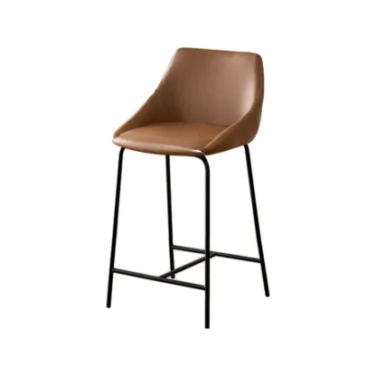 Counter Adjustable Modern Leather Bar Stools Image - 14