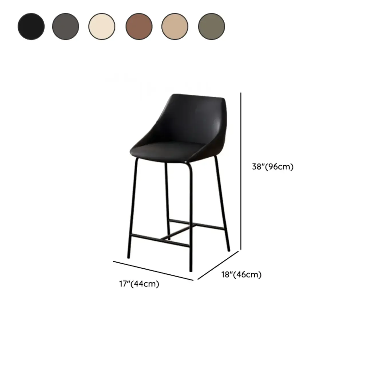 Counter Adjustable Modern Leather Bar Stools Image - 19
