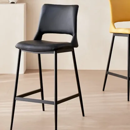 Counter Adjustable Leather Modern Bar Stools Image - 1