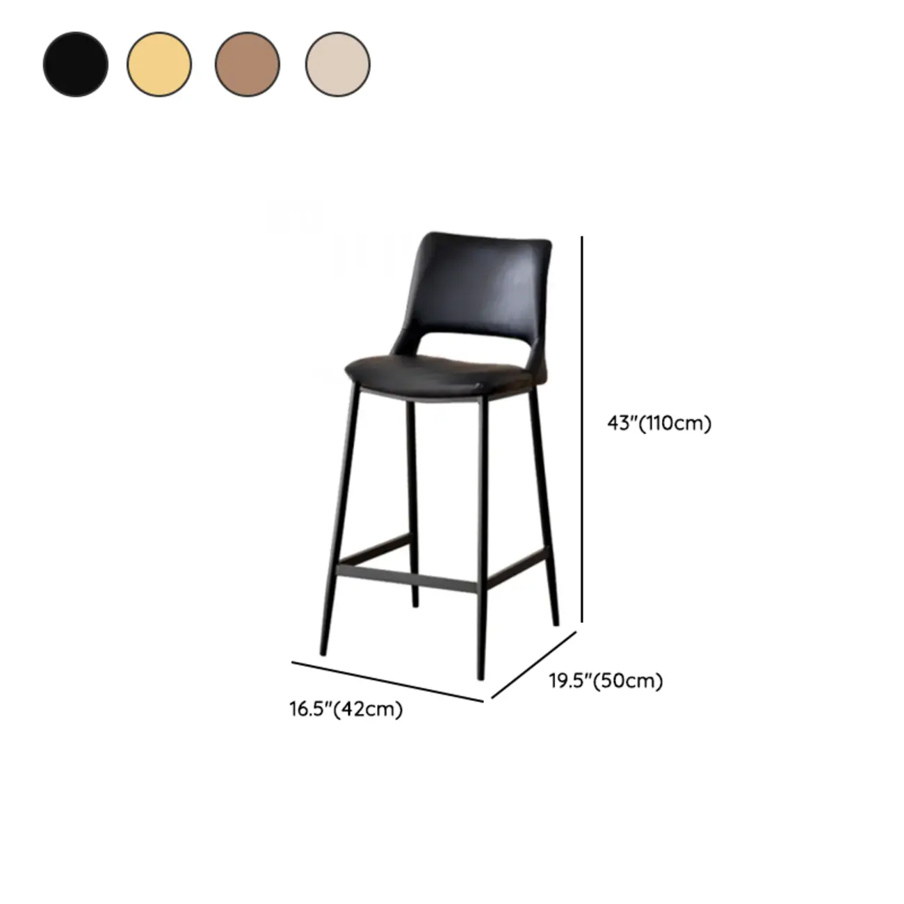 Counter Adjustable Leather Modern Bar Stools Image - 16 | homeyfad