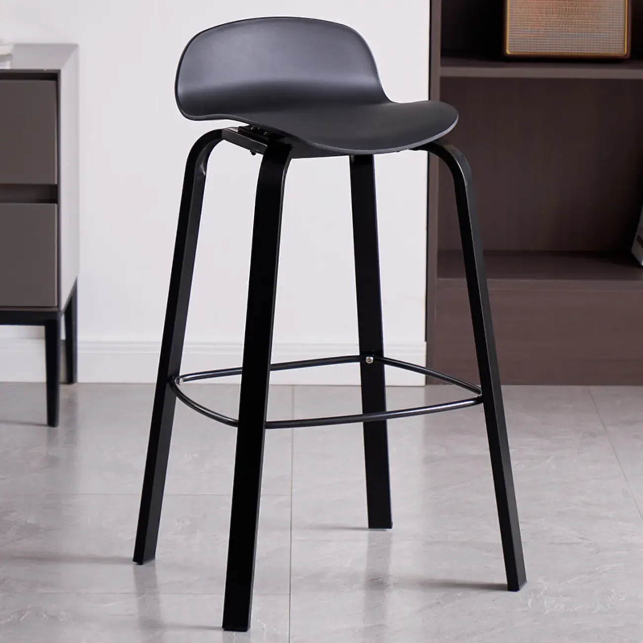 Industrial Bar Height Plastic Metal Bar Stools | HomeyFad