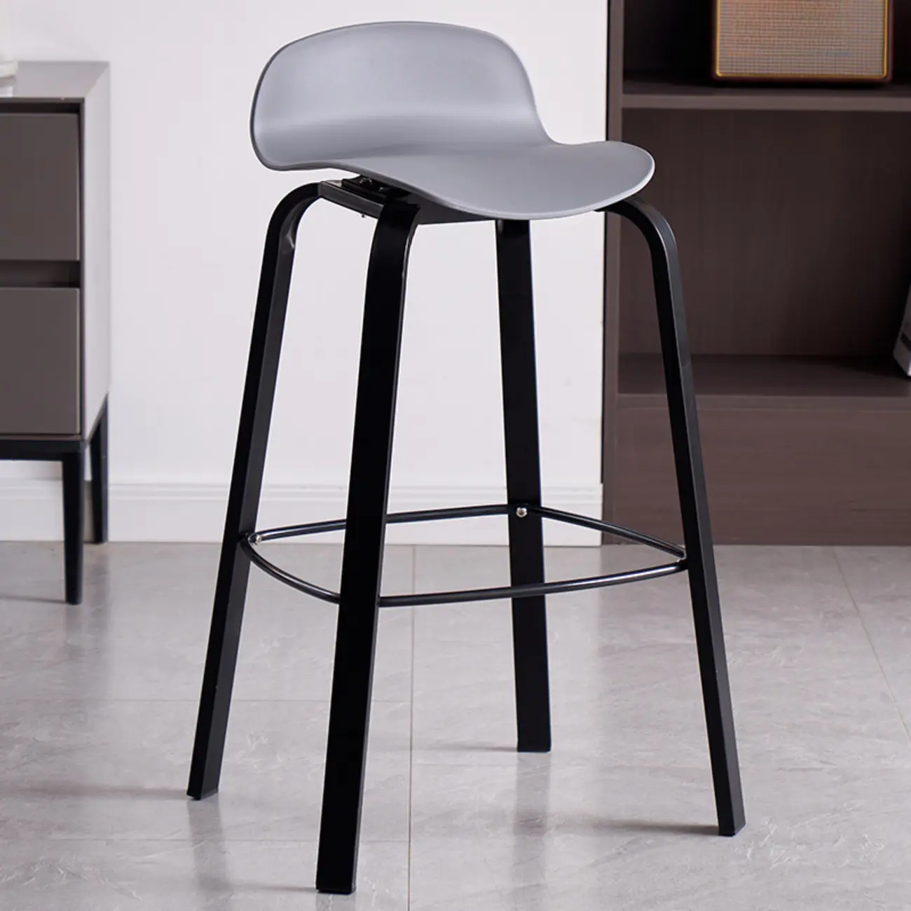 Bar Height Modern Plastic Armless Bar Stools Image - 10 | homeyfad