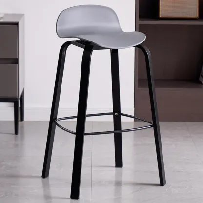 Bar Height Modern Plastic Armless Bar Stools Image - 10