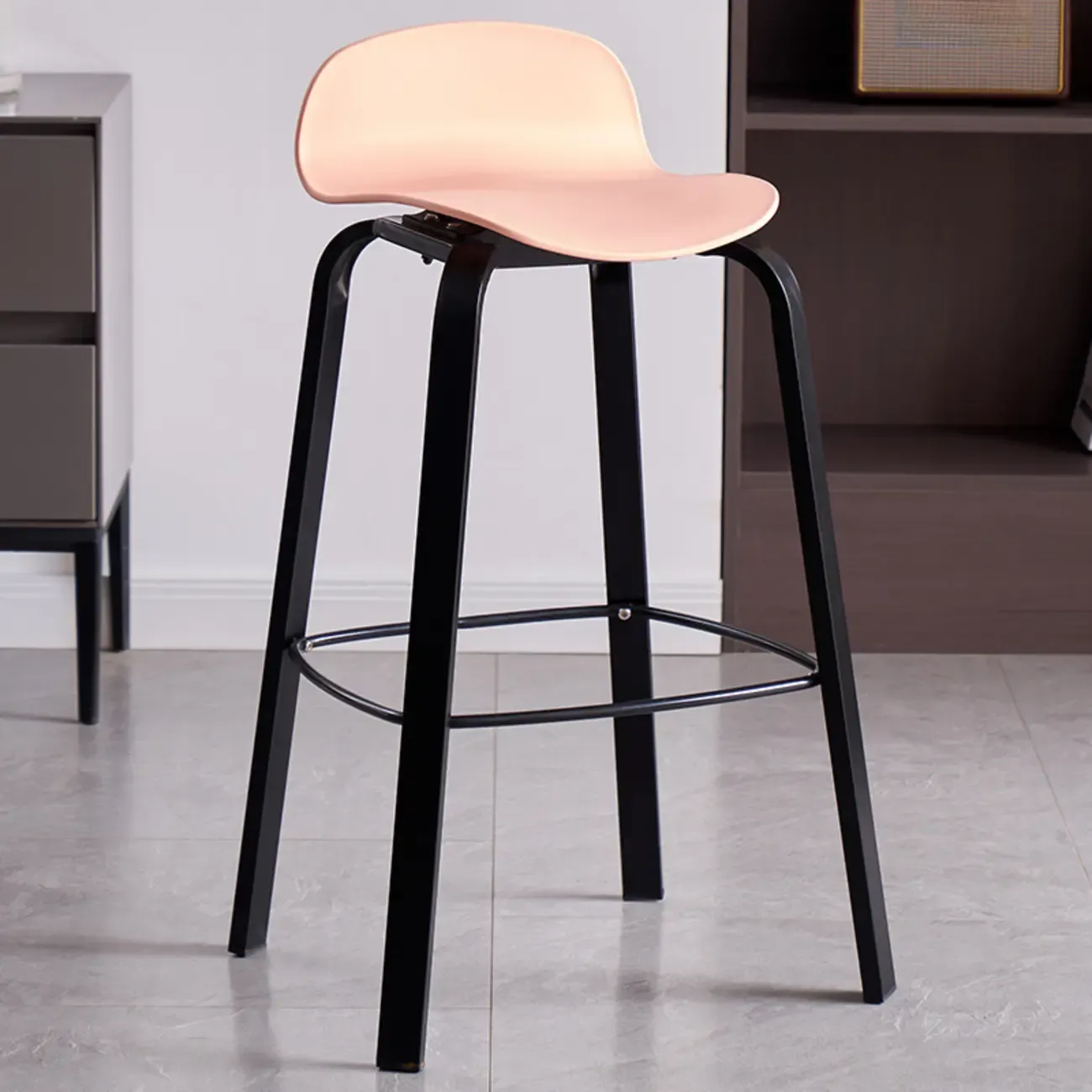 Bar Height Modern Plastic Armless Bar Stools Image - 12