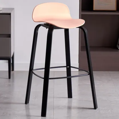 Bar Height Modern Plastic Armless Bar Stools Image - 12
