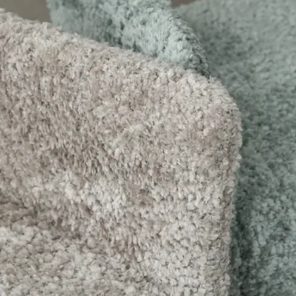 Minimalist Sherpa Open Back Upholstered Arm Chairs Image - 8