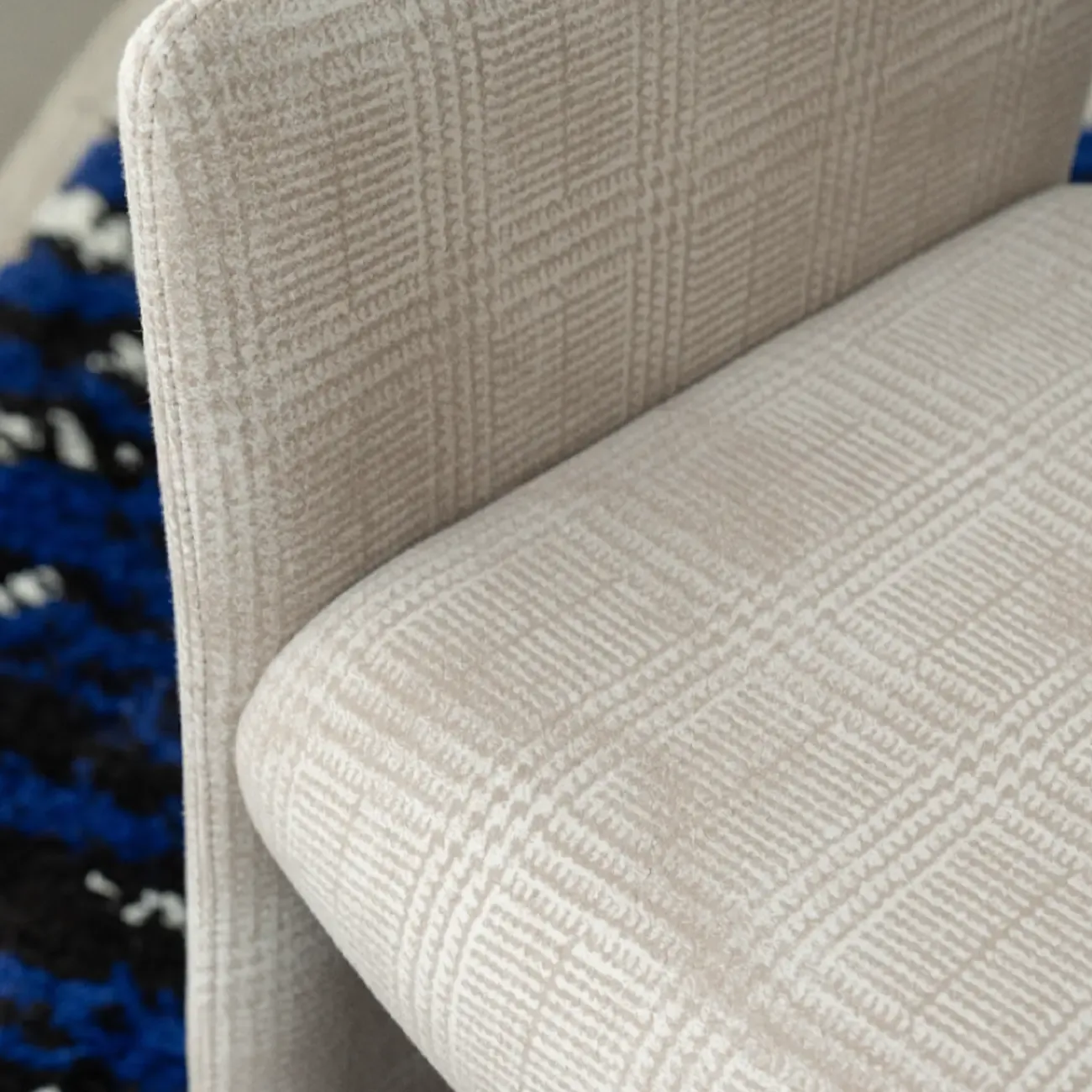 Minimalist Sherpa Open Back Upholstered Arm Chairs Image - 12