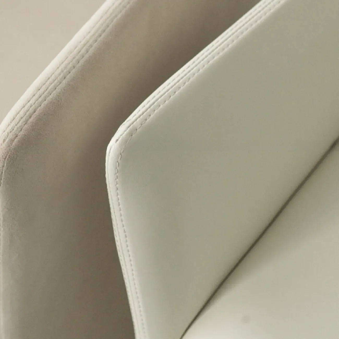 Minimalist Sherpa Open Back Upholstered Arm Chairs Image - 13