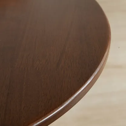 Mid-century Abstract Wood Round C Shaped End Table Image - 8