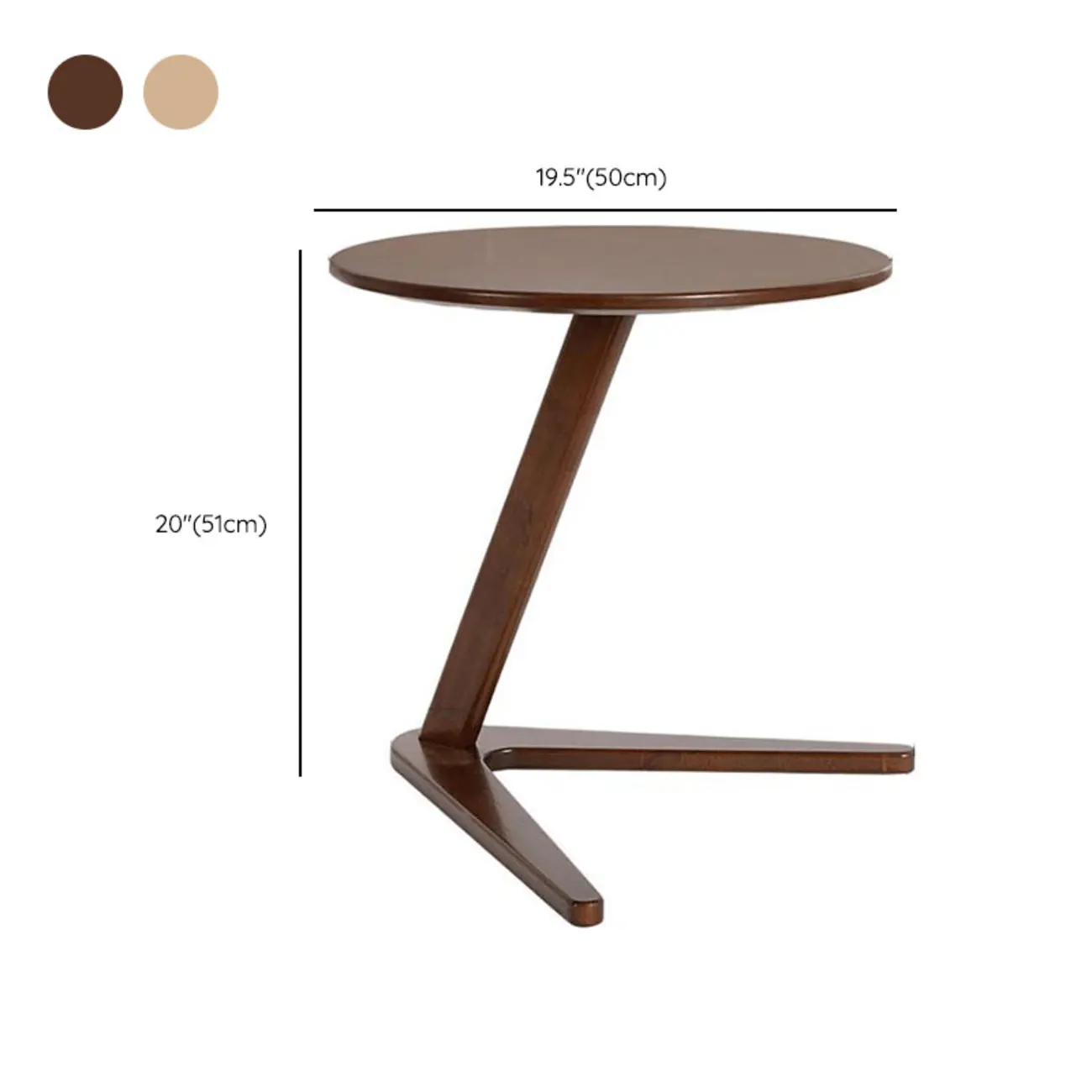 Mid-century Abstract Wood Round C Shaped End Table #size | homeyfad