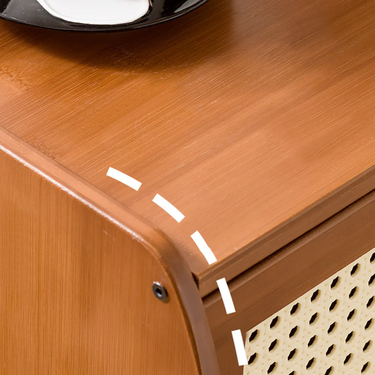 Modern Wood Narrow Open Storage Credenza Image - 7 | homeyfad