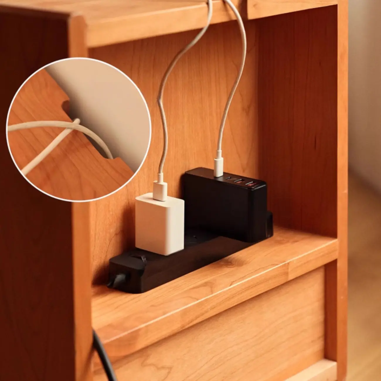 Drawer Storage Traditional Wood Nightstand Image - 5 | homeyfad