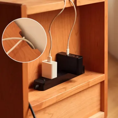 Drawer Storage Traditional Wood Nightstand Image - 5