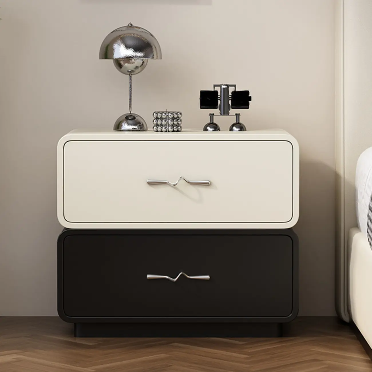 Modern Wooden Nightstand with Drawer Storage Image - 1 | homeyfad